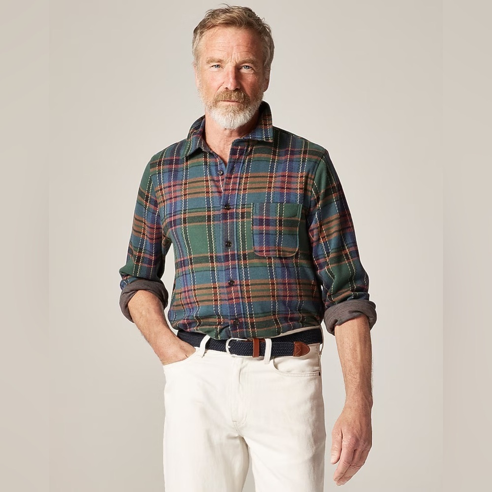 NWT J.Crew Lightweight Seaboard Soft-Knit Shirt Men's Size XS